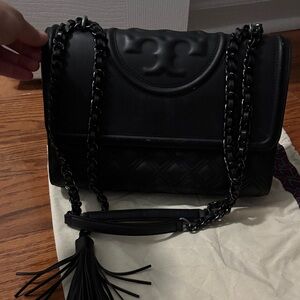 Tory Burch Black Chain Strap Shoulder Bag